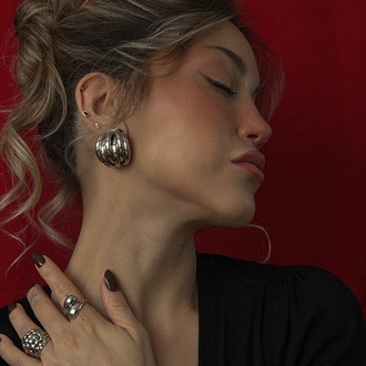 Fleur Silver Küpe