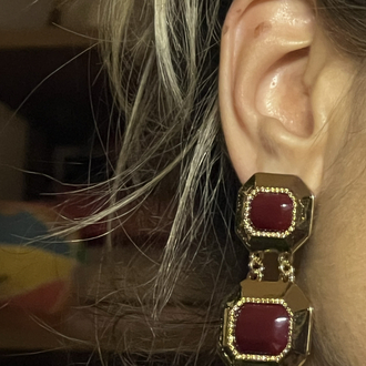 Vintage Burgundy Küpe