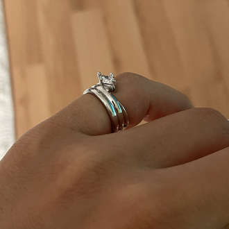 Vip silver katmanlı yüzük