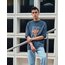 Oversize The Guardian Baskılı T-Shirt Gri