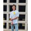 Oversize Simpsons Baskılı T-Shirt Beyaz