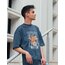 Oversize The Guardian Baskılı T-Shirt Gri