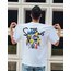 Oversize Simpsons Baskılı T-Shirt Beyaz