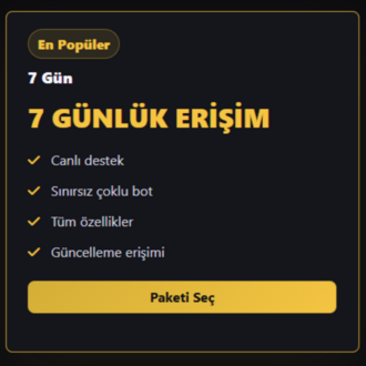 7 GÜNLÜK ERİŞİM