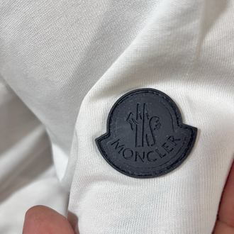 Moncler beyaz baskılı erkek tshırt beyaz