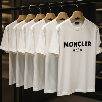 Moncler beyaz baskılı erkek tshırt beyaz