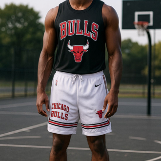 Nike NBA bulls şort SİYAH / BEYAZ