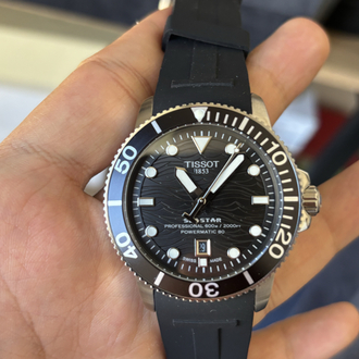 Tissot Seastar Siyah Silikon Kordon 
