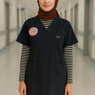 Yeni yönetmeliğe uygun KISA KOL 90 cm Tesettür takım