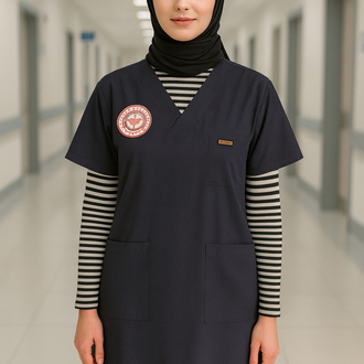 Yeni yönetmeliğe uygun KISA KOL 90 cm Tesettür takım