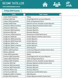 Excel Yıllık İzin Takip Programı