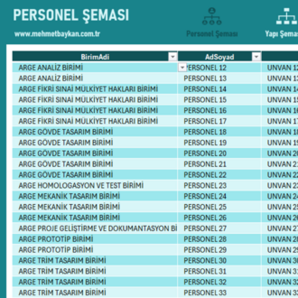Excel Organizasyon Şeması Oluşturma