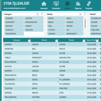 Zimmet ve Stok Takip Programı