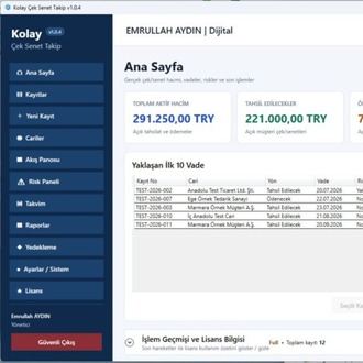 Kolay Çek Senet Takip