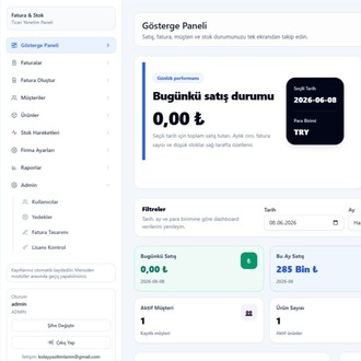 Fatura Takip ve Stok Kontrol Programı