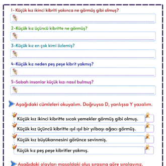 Kibritçi Kız Oku-Anla-Boya PDF