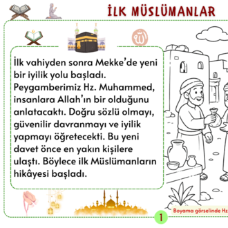 Hz. Muhammed’in Hayatı: İlk Müslümanlar Oku-Anla-Boya PDF
