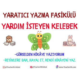 Yardım İsteyen Kelebek Yaratıcı Yazma Etkinliği PDF