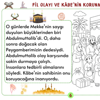 Hz. Muhammed’in Hayatı: Fil Olayı ve Kâbe’nin Korunması Oku-Anla-Boya PDF