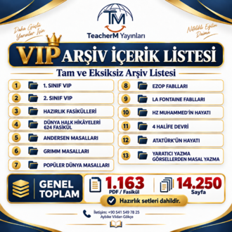 TeacherM VIP Arşiv – 1. ve 2. Sınıf Dijital Eğitim ve Kültür Koleksiyonu