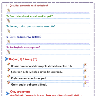 Grimm Masalları: Hansel ve Gretel Oku-Anla-Boya PDF
