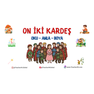 Grimm Masalları: On İki Kardeş Oku-Anla-Boya PDF