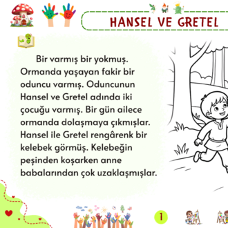 Grimm Masalları: Hansel ve Gretel Oku-Anla-Boya PDF