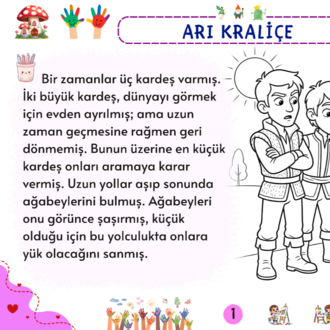 Grimm Masalları: Arı Kraliçe Oku-Anla-Boya PDF