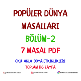 Popüler Dünya Masalları Bölüm - 2 PDF Seti | 7 Fasikül