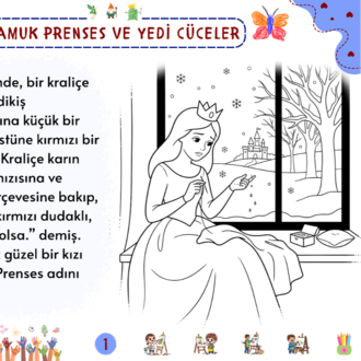 Grimm Masalları: Pamuk Prenses ve Yedi Cüceler Oku-Anla-Boya PDF