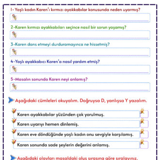 Kırmızı Ayakkabılar Oku-Anla-Boya PDF