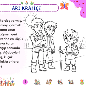 Grimm Masalları: Arı Kraliçe Oku-Anla-Boya PDF