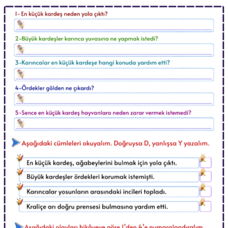 Grimm Masalları: Arı Kraliçe Oku-Anla-Boya PDF