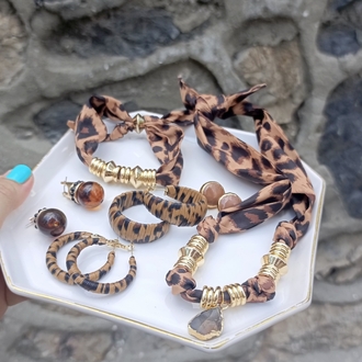 Leopar Fular Kolye