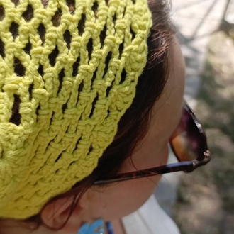 El Örgüsü Sarı Pullu Bandana