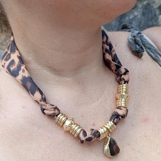 Leopar Fular Kolye