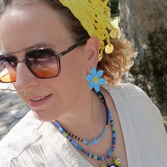 El Örgüsü Sarı Pullu Bandana