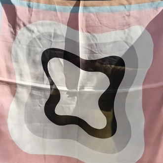 Pembe-Gri Geçişli Fular