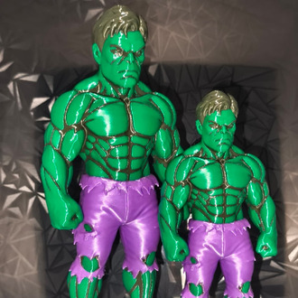Yeşil Dev Figürü 20 cm | Büyük Boy Çok Renkli 3D Baskı Koleksiyon Figürü
