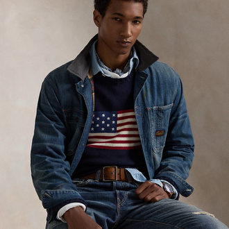 RL  Half -Zip %100 Cotton Knitwear