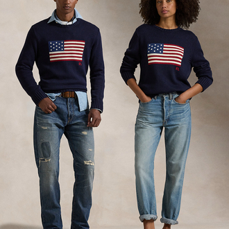 RL  Half -Zip %100 Cotton Knitwear