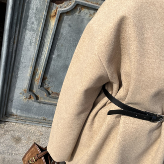 Kaşe Dokulu Oversize Kazak