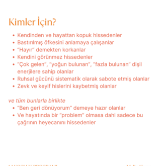 Kadının Gölgesinden Gücüne Yolculuğu (1-1 Koçluk Programı)