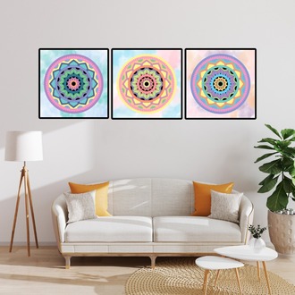 Mandala 3'lü Set (Pastel)
