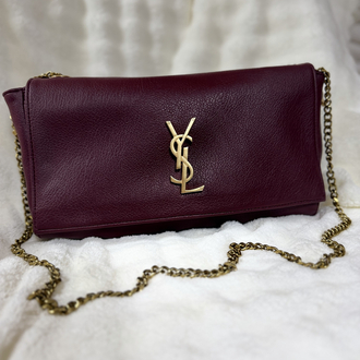 YSL(Çift Taraflı)Deri & Süet Bordo