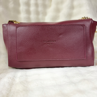 YSL(Çift Taraflı)Deri & Süet Bordo