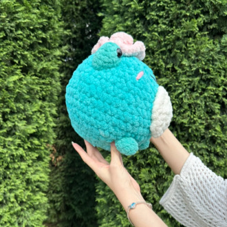 Pembe Şapkalı Kurbağa Amigurumi