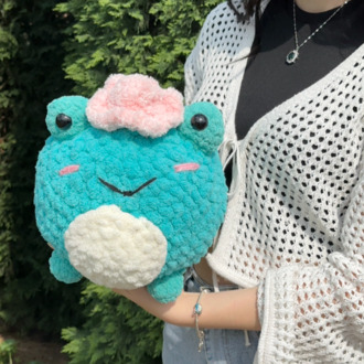 Pembe Şapkalı Kurbağa Amigurumi
