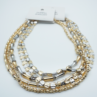 İki Renk Bambu Kolye (Gold/Silver)