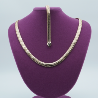 Hasır Zincir Set (Kolye + Bileklik)